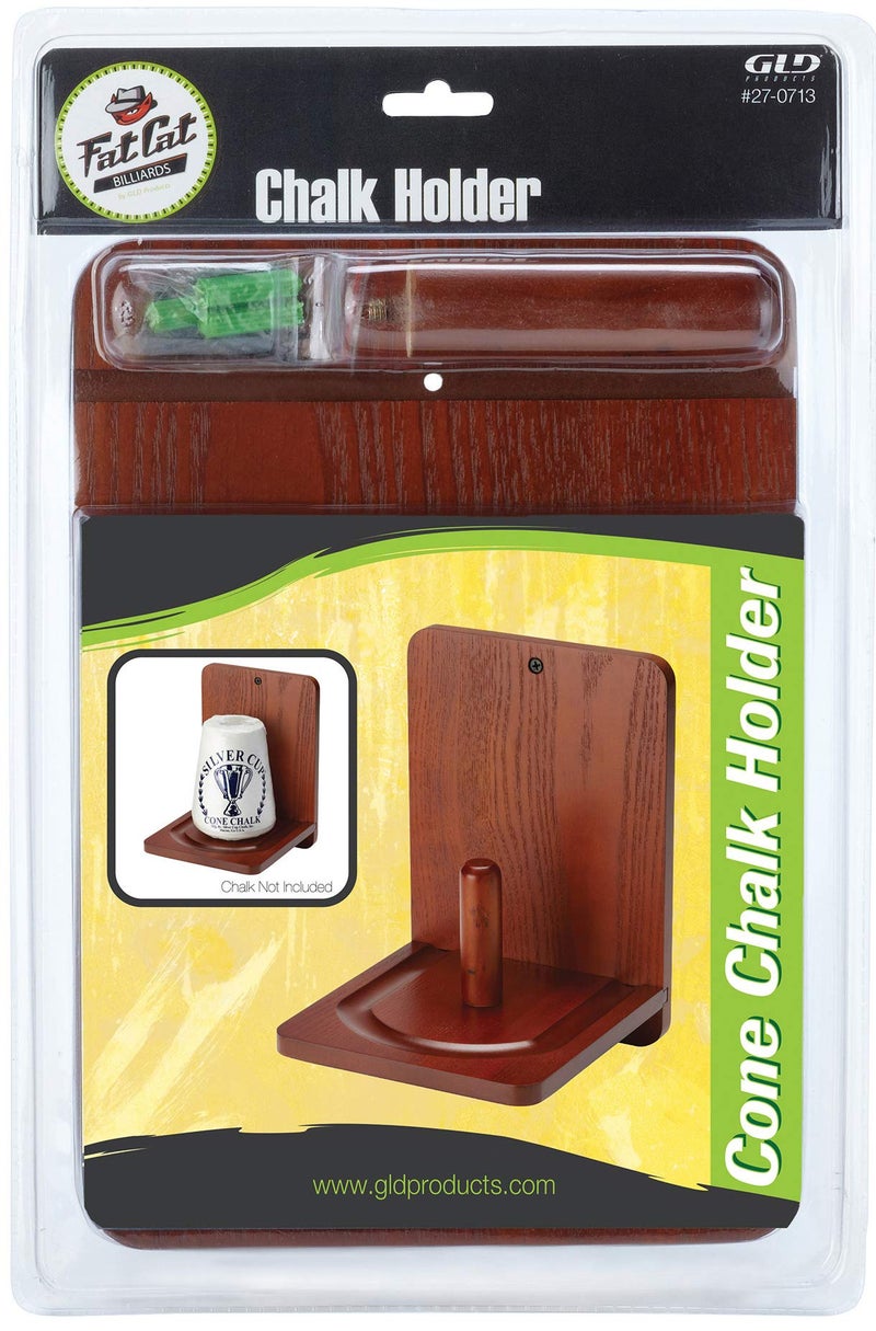 Fat Cat Billiard/Pool Accessory: Wall Mounted Wood Cone Chalk Holder, Mahogany Finish - Image 2